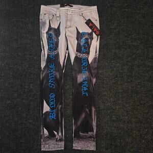 Gala Doberman jeans in white and blue Brand New with Tags